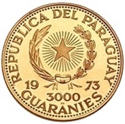 3000 Guaraníes Huasteca Culture Sculpture obverse image