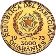 3000 Guaraníes Veracruz Ceramica Vase obverse image