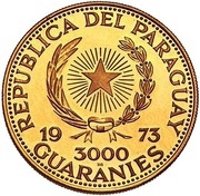 3000 Guaraníes Veracruz Culture Sculpture obverse image