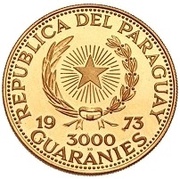 3000 Guaraníes Johann Wolfgang von Goethe obverse image