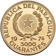 3000 Guaraníes Abraham Lincoln obverse image