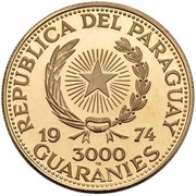 3000 Guaraníes Giuseppe Garibaldi obverse image