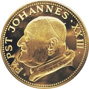 3000 Guaraníes Pope John XXIII, Paraguay, 1974 reverse image