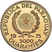 3000 Guaraníes Apollo 11 Mission obverse image