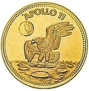 3000 Guaraníes Apollo 11 Mission reverse image