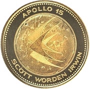 3000 Guaraníes Apollo 15 Mission, Paraguay, 1975 reverse image