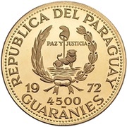4500 Guaraníes General Alfredo Stroessner obverse image