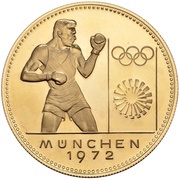 4500 Guaraníes Munich Olympics - Boxer, Paraguay, 1973 reverse image