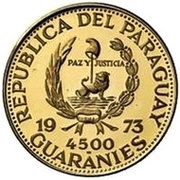4500 Guaraníes Albrecht Dürer obverse image