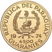 4500 Guaraníes Ludwig van Beethoven obverse image
