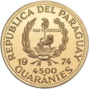4500 Guaraníes Alessandro Manzoni obverse image