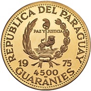 4500 Guaraníes Parliament Building obverse image