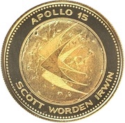4500 Guaraníes Apollo 15 Mission, Paraguay, 1975 reverse image