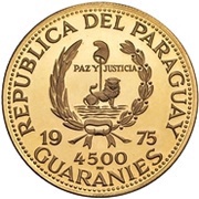 4500 Guaraníes Friendship Bridge obverse image