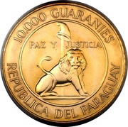 10 000 Guaraníes 4th Term of President Stroessner obverse image