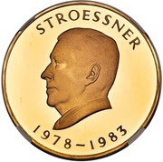 70 000 Guaraníes 6th Term of President Stroessner, Paraguay, 1978 reverse image