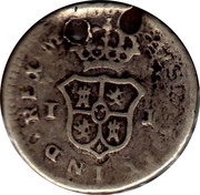 ¼ Real - Carlos IV arms reverse image