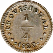 ¼ Real Provisional coinage reverse image