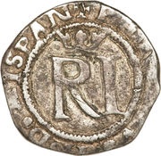 ½ Real - Felipe II RI, with R obverse image