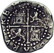 ½ Real - Felipe II monogram reverse image