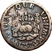 ½ Real - Fernando VI arms reverse image