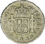 ½ Real - Carlos IV Numeral IV - Carlos III portrait, Peru, 1789-1791 reverse image