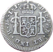 ½ Real - Carlos IV Numeral IIII reverse image