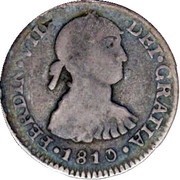 ½ Real - Fernando VII first type obverse image