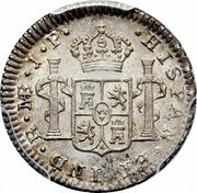 ½ Real - Fernando VII second type, Peru, 1811-1821 reverse image