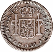 1 Real - Carlos IV Numeral IIII, Peru, 1791-1808 reverse image