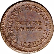 ⅛ Peso Provisional Coinage reverse image