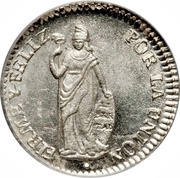 1 Real, Peru, 1826-1856 reverse image