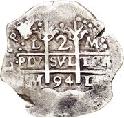 2 Reales - Carlos II, Peru, 1684-1701 reverse image