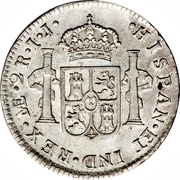 2 Reales - Carlos IV Numeral IIII, Peru, 1791-1808 reverse image