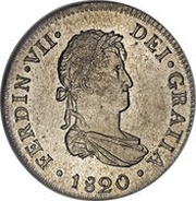 2 Reales - Fernando VII 2nd type obverse image
