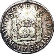 4 Reales - Fernando VI, Peru, 1752-1760 reverse image