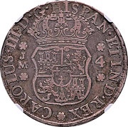 4 Reales - Carlos III arms obverse image