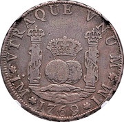 4 Reales - Carlos III arms, Peru, 1760-1772 reverse image