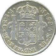 4 Reales - Carlos IV Numeral IV - Carlos III portrait, Peru, 1789-1791 reverse image