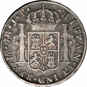 4 Reales - Carlos IV Numeral IIII, Peru, 1791-1808 reverse image