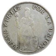 4 Reales, Peru, 1835-1840 reverse image