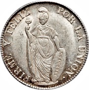 4 Reales, Peru, 1842-1857 reverse image