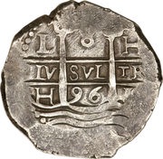 8 Reales - Carlos II Colonial Cob Coinage, Peru, 1684-1701 reverse image