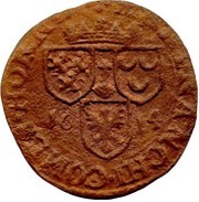 12 Sols Brûlé "½ Aidant or Gigot" - Ferdinand of Bavaria, Belgium, 1614-1615 reverse image