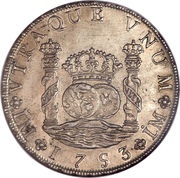 8 Reales - Fernando VI Colonial Milled Coinage obverse image