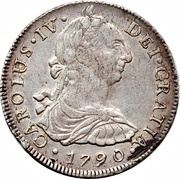 8 Reales - Carlos IV Numeral IV - Carlos III portrait obverse image
