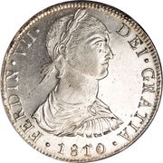 8 Reales - Fernando VII Colonial Milled Coinage obverse image