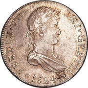 8 Reales - Fernando VII Colonial Milled Coinage obverse image