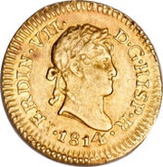 ½ Escudo - Fernando VII Colonial Milled Coinage obverse image