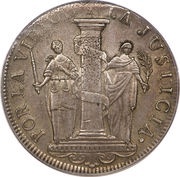 8 Reales Provisional Coinage, Peru, 1822-1823 reverse image